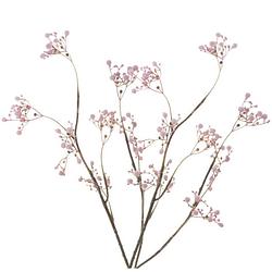 Foto van 2x stuks kunstbloemen gipskruid/gypsophila takken roze 66 cm - kunstbloemen