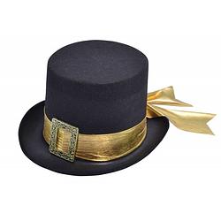 Foto van Halloween - graaf hoge hoed met goud lint - verkleedhoofddeksels