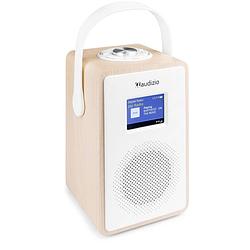 Foto van Dab radio + bluetooth speaker - audizio modena - ingebouwde accu + bluetooth 5.0 - wit