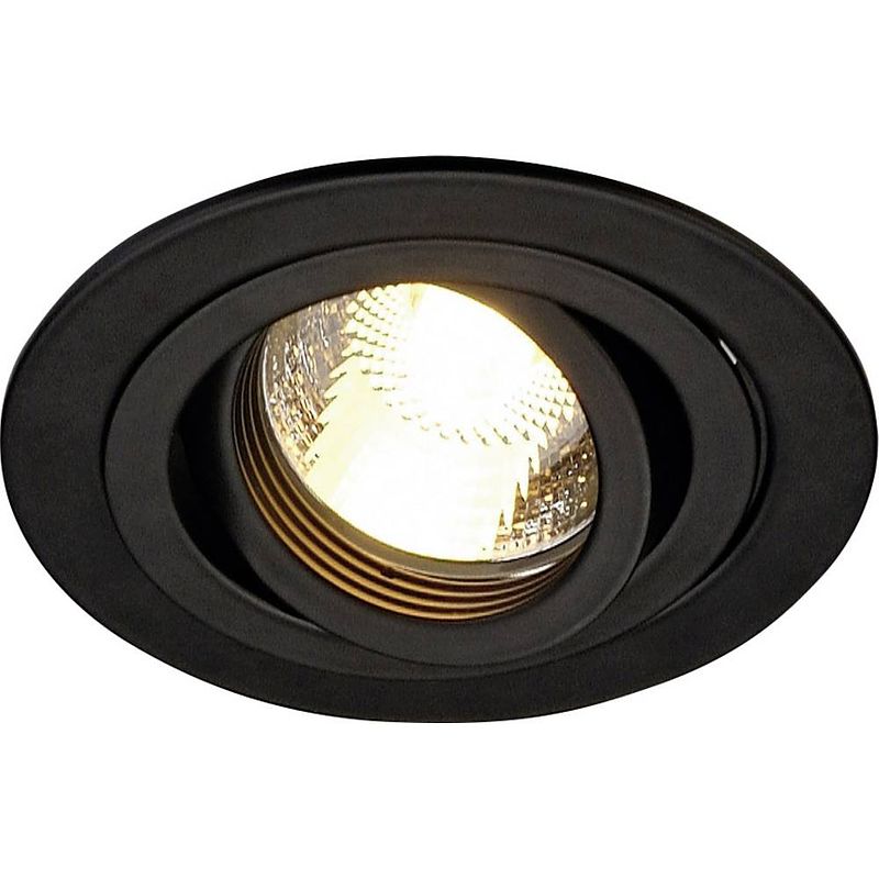 Foto van Slv 111710 new tria 1 inbouwlamp led, halogeen gu10 50 w zwart