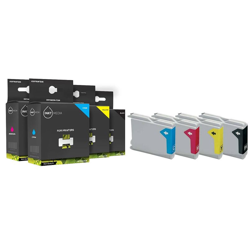 Foto van Inktmedia® -navulinkt - geschikt brother lc-970 serie inktcartridges set - navul inkt - refill inkt