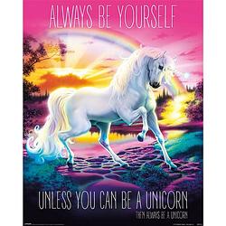 Foto van Pyramid unicorn always be yourself poster 40x50cm