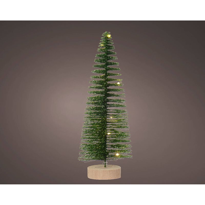 Foto van Lumineo - microled boom d11h30 cm groen/wwt kerst