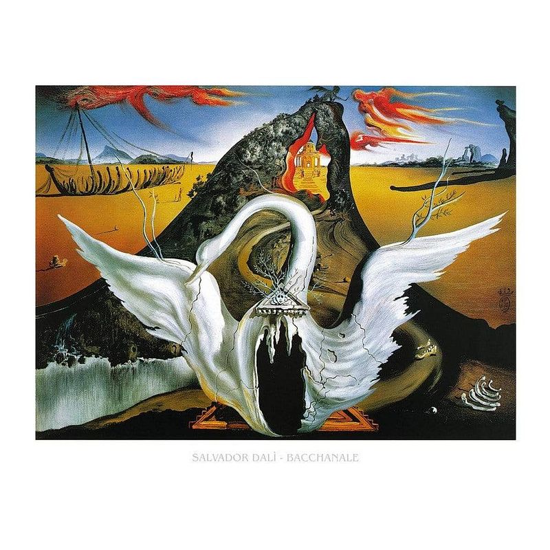 Foto van Salvador dali - bacchanale kunstdruk 80x60cm