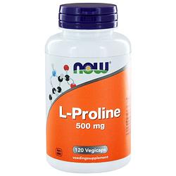 Foto van Now l-proline 500mg capsules