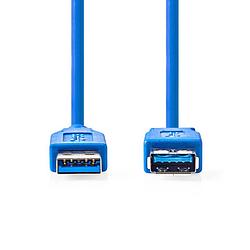 Foto van Nedis usb-kabel - blauw - 3.00 m