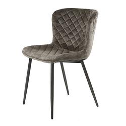 Foto van Set van 4 eetkamerstoelen leo velvet taupe