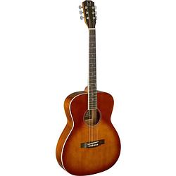 Foto van J.n guitars bessie bes-a dark cherry burst westerngitaar