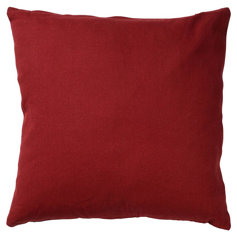 Foto van Dutch decor james - sierkussen van katoen merlot 45x45 cm - rood - rood