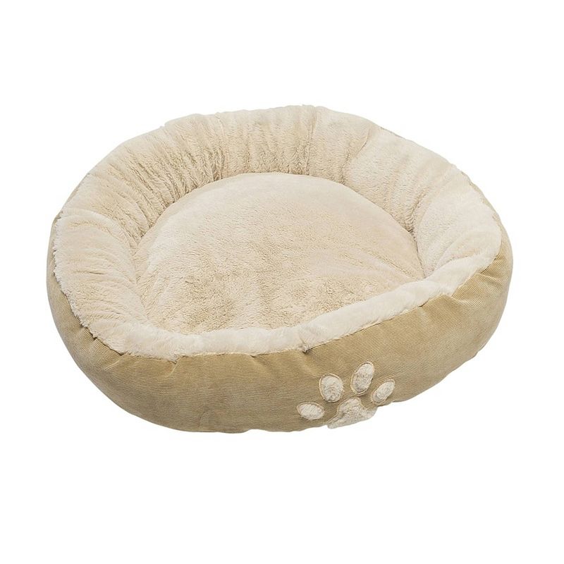 Foto van Beige hondenmand/hondenkussen rond 58 cm - dierenmanden