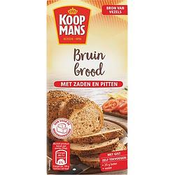 Foto van Koopmans mix voor bruinbrood met zaden en pitten 450g bij jumbo
