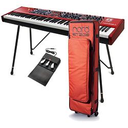 Foto van Clavia nord stage 3 88 stage piano + onderstel + koffer + pedaalunit