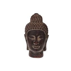 Foto van Dknc - beeld boeddha terracotta - 24x41cm - grijs