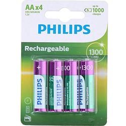 Foto van Philips aa oplaadbare batterijen - 8 stuks 1300mah