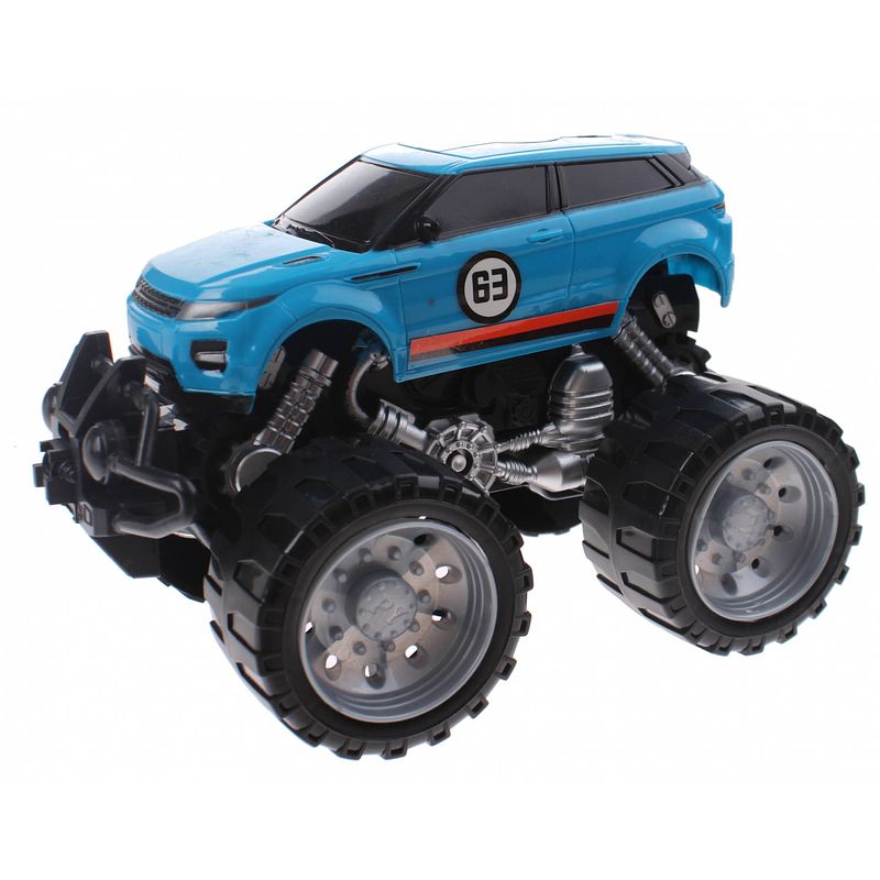 Foto van Johntoy monstertruck infinite power friction 18 cm blauw