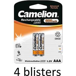 Foto van Camelion aaa oplaadbare batterij 600 mah - 8 stuks