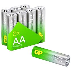 Foto van Gp batteries gppca15as624 aa batterij (penlite) alkaline 1.5 v 8 stuk(s)