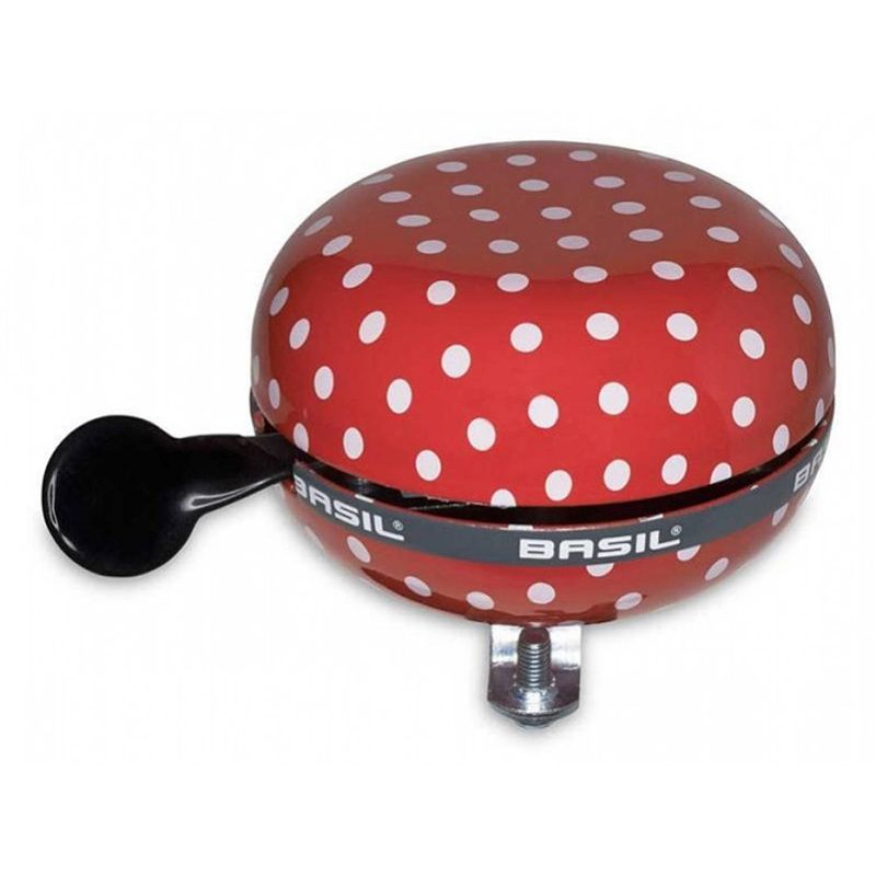 Foto van Basil big bell polkadot ding dong 80mm rood wit