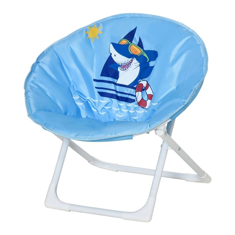 Foto van Vouwstoel kind - campingstoel - kinderstoel - blauw - ø50 x 49h cm