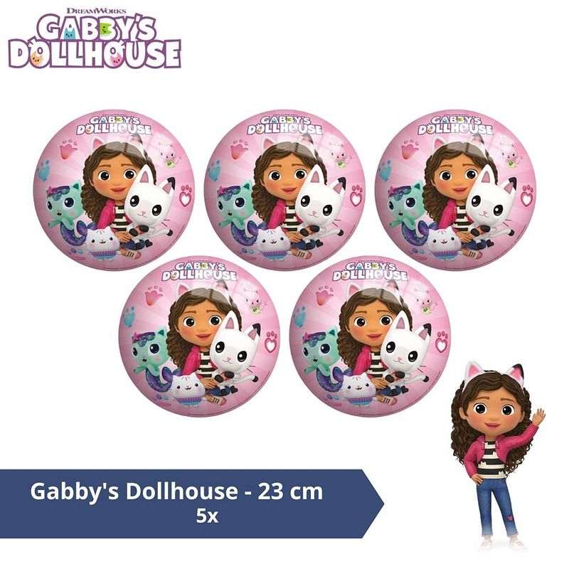 Foto van Bal - voordeelverpakking - gabby'ss dollhouse - 23 cm - 5 stuks