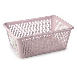 Foto van Plasticforte opbergmand/kastmandje - 6,5 liter - roze - kunststof - 20 x 30 x 11 cm - opbergbox