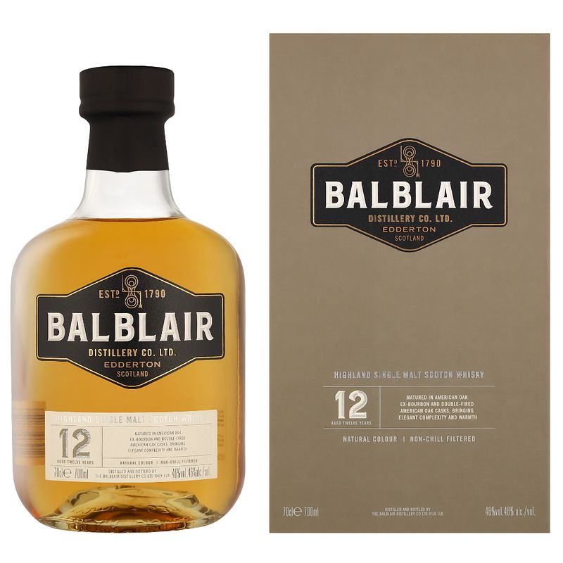 Foto van Balblair 12 years 70cl whisky + giftbox