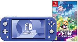 Foto van Nintendo switch lite blauw + zelda: echoes of wisdom