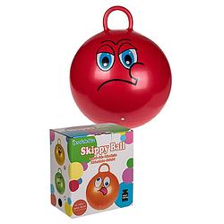 Foto van Skippybal smiley voor kinderen rood 45 cm - skippyballen