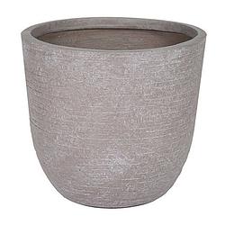 Foto van Utah egg pot taupe wash d32h31