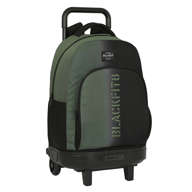 Foto van Schoolrugzak met wielen blackfit8 gradient zwart militair groen (33 x 45 x 22 cm)