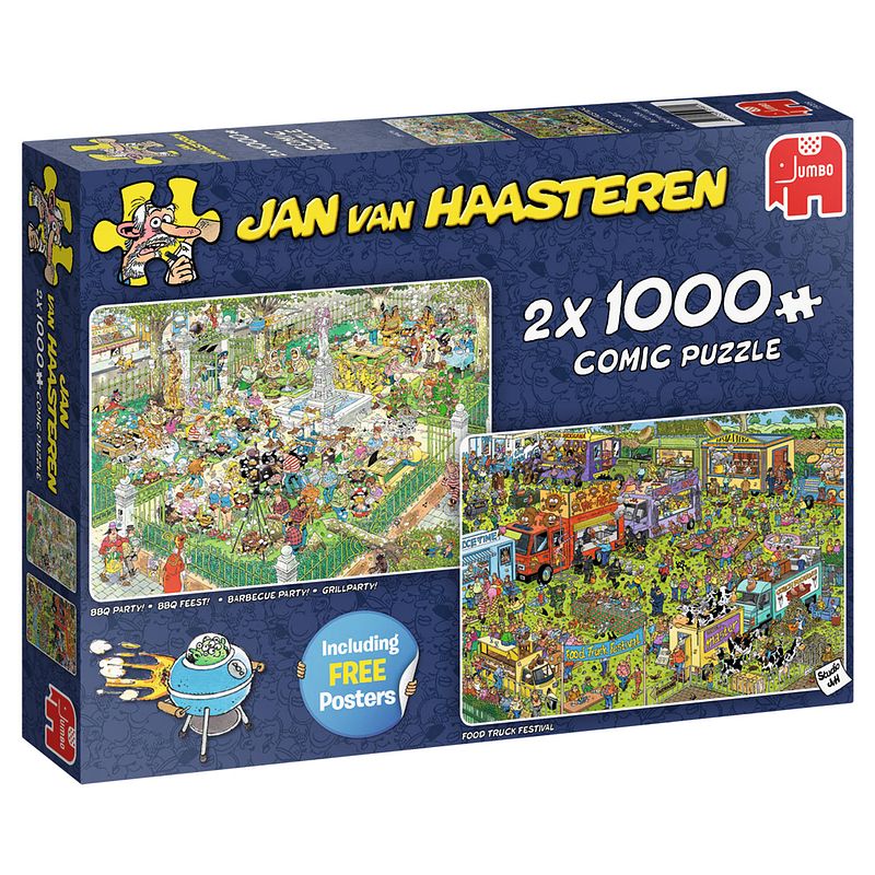 Foto van Jan van haasteren puzzel food festival - 2 x 1000 stukjes