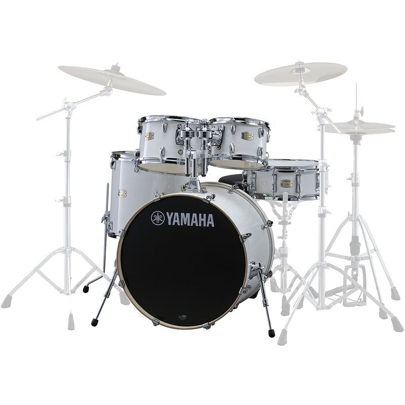 Foto van Yamaha jsbp0f5pw stage custom birch shellset pure white