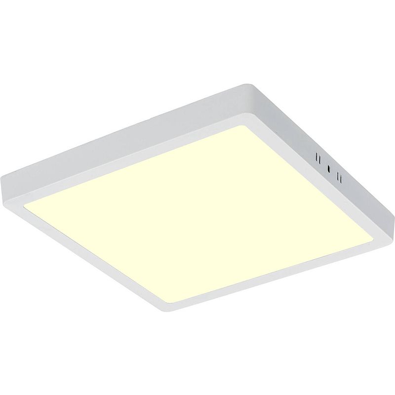 Foto van Led paneel - 30x30 warm wit 3000k - 28w opbouw vierkant - mat wit - flikkervrij