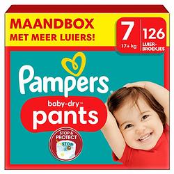 Foto van Pampers - baby dry pants - maat 7 - maandbox - 126 stuks - 17+ kg
