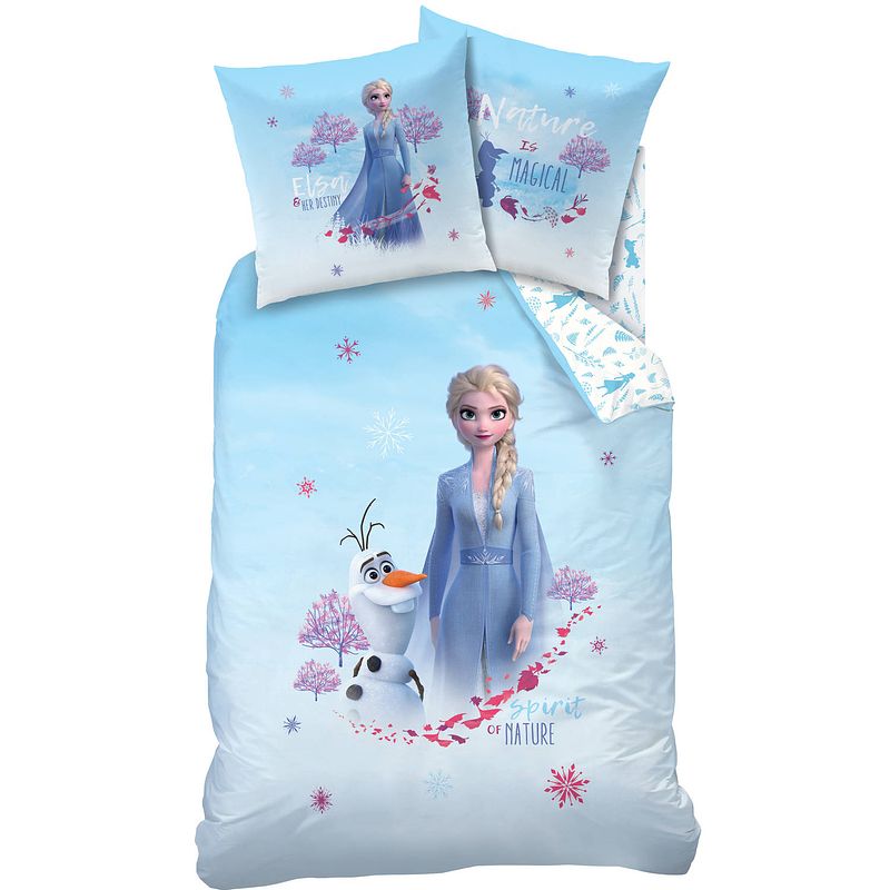 Foto van Disney frozen destiny dekbedovertrek - eenpersoons - 140 x 200 cm - blauw