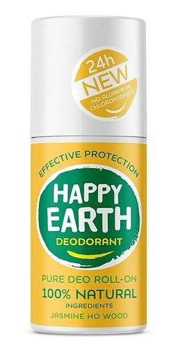 Foto van Happy earth 100% natuurlijke deo roll-on jasmine ho wood 75ml