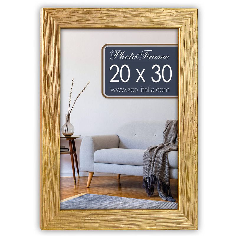 Foto van Zep - houten fotolijst lienz goud voor foto formaat 20x30 - v623g