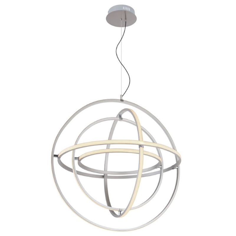 Foto van Moderne hanglamp kurus - l:82cm - led - metaal - grijs