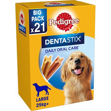 Foto van Pedigree dentastix maxi kauwstaaf gebitsverzorgende hondensnack 21 stuks bij jumbo