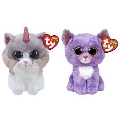 Foto van Ty - knuffel - beanie boo's - asher cat & cassidy cat