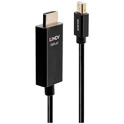 Foto van Lindy aansluitkabel mini displayport stekker, hdmi-a stekker 2 m zwart 40922 displayport-kabel