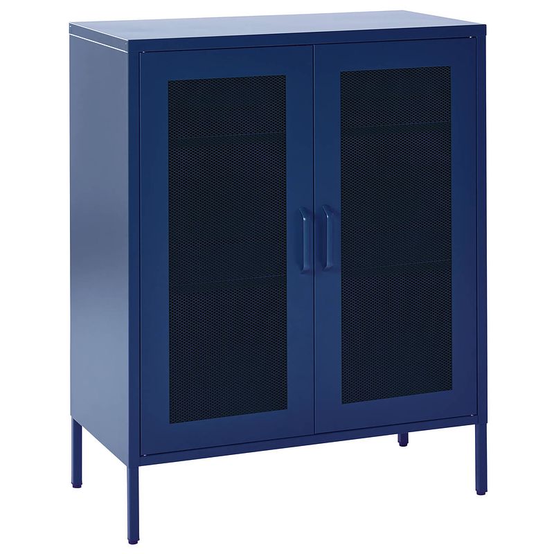 Foto van Beliani wakatipu - sideboard-blauw-staal