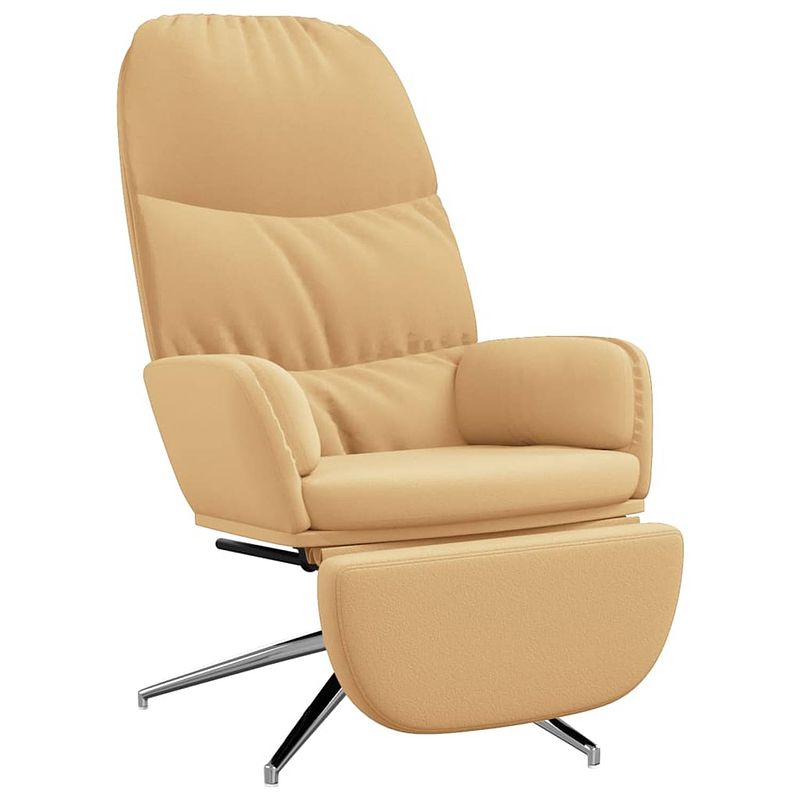 Foto van The living store relaxstoel comfort - stoelen - 70 x 77 x 98 cm - crèmewit