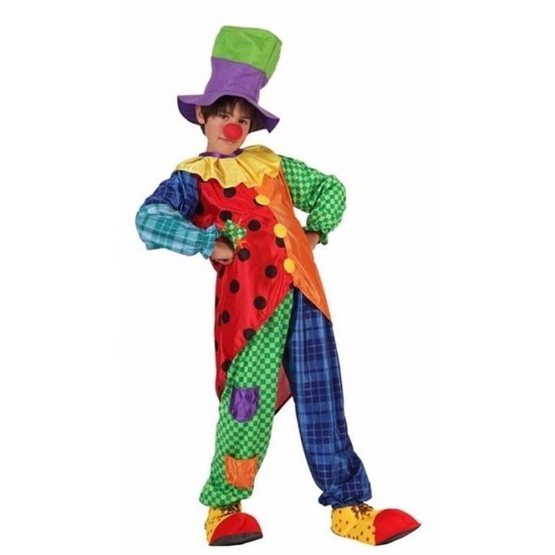 Foto van Clown stitches verkleedkleding voor jongens 116 (5-6 jaar) - carnavalskostuums