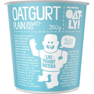 Foto van Oatly! the original oatgurt plain unsweetened 350g bij jumbo