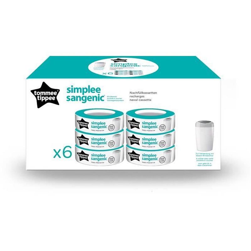 Foto van Tommee tippee laadt simplee multipack x6 sangenic op