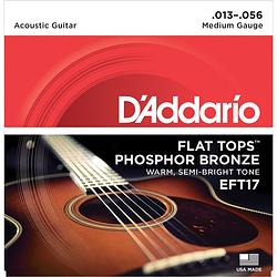 Foto van D'saddario eft17 flat tops snaren voor akoestische western gitaar