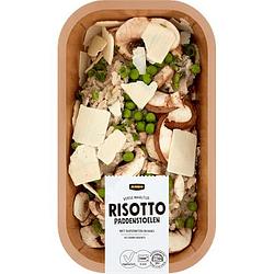 Foto van Jumbo verse maaltijd risotto paddenstoelen met doperwten en kaas 450g