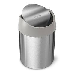 Foto van Simplehuman - mini can afvalemmer, 1.5 l, zilver - simplehuman