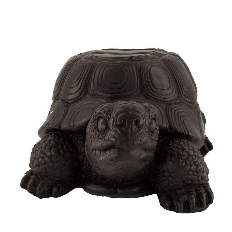 Foto van Dknc - tafel schildpad polyresin - 46x33.5x23.5cm - zwart